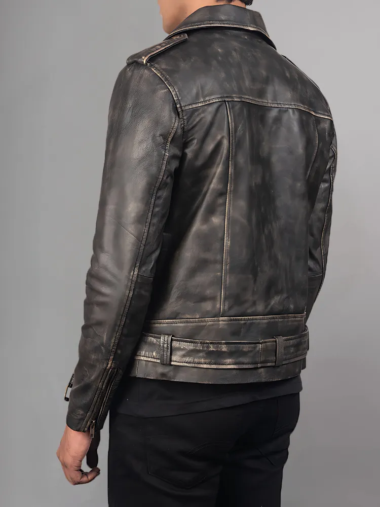 Allaric Alley Mocha Leather Biker Jacket