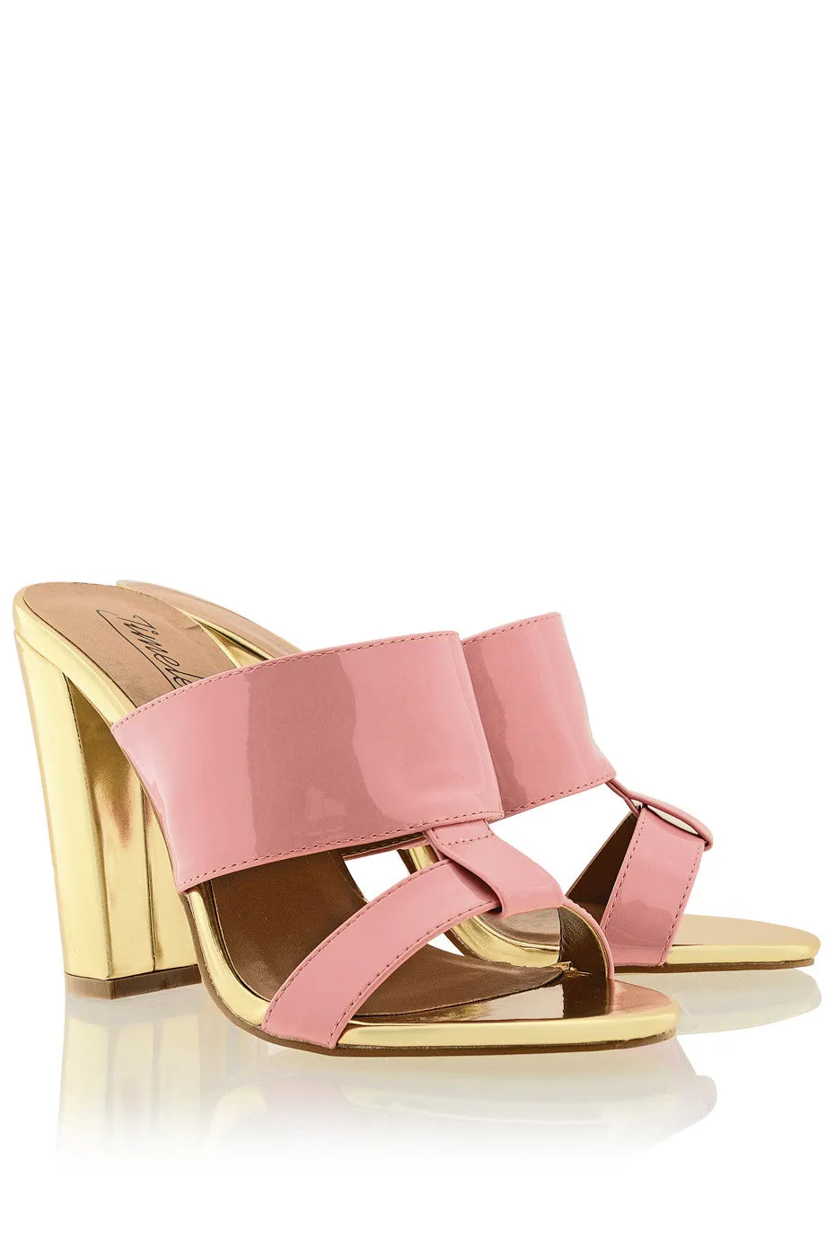 AMY Pink Gold Mules