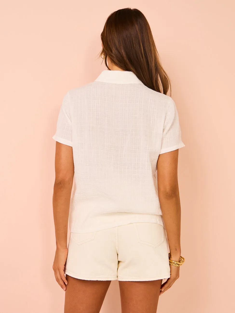 Assembly Label Calliope Short Sleeve Shirt in White