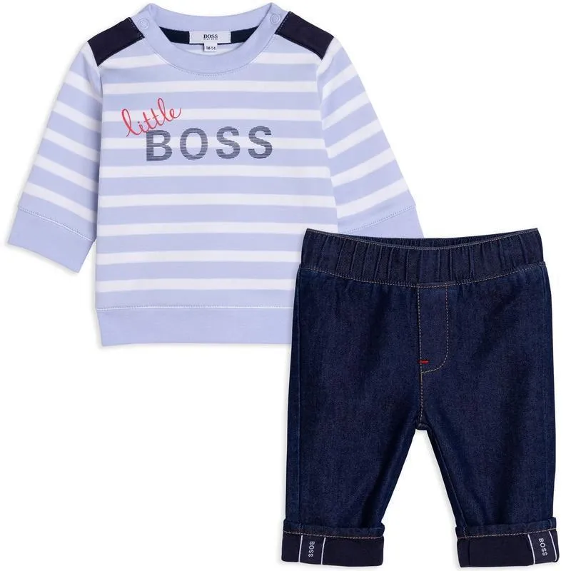 Baby Boys Striped & Top Trouser Set