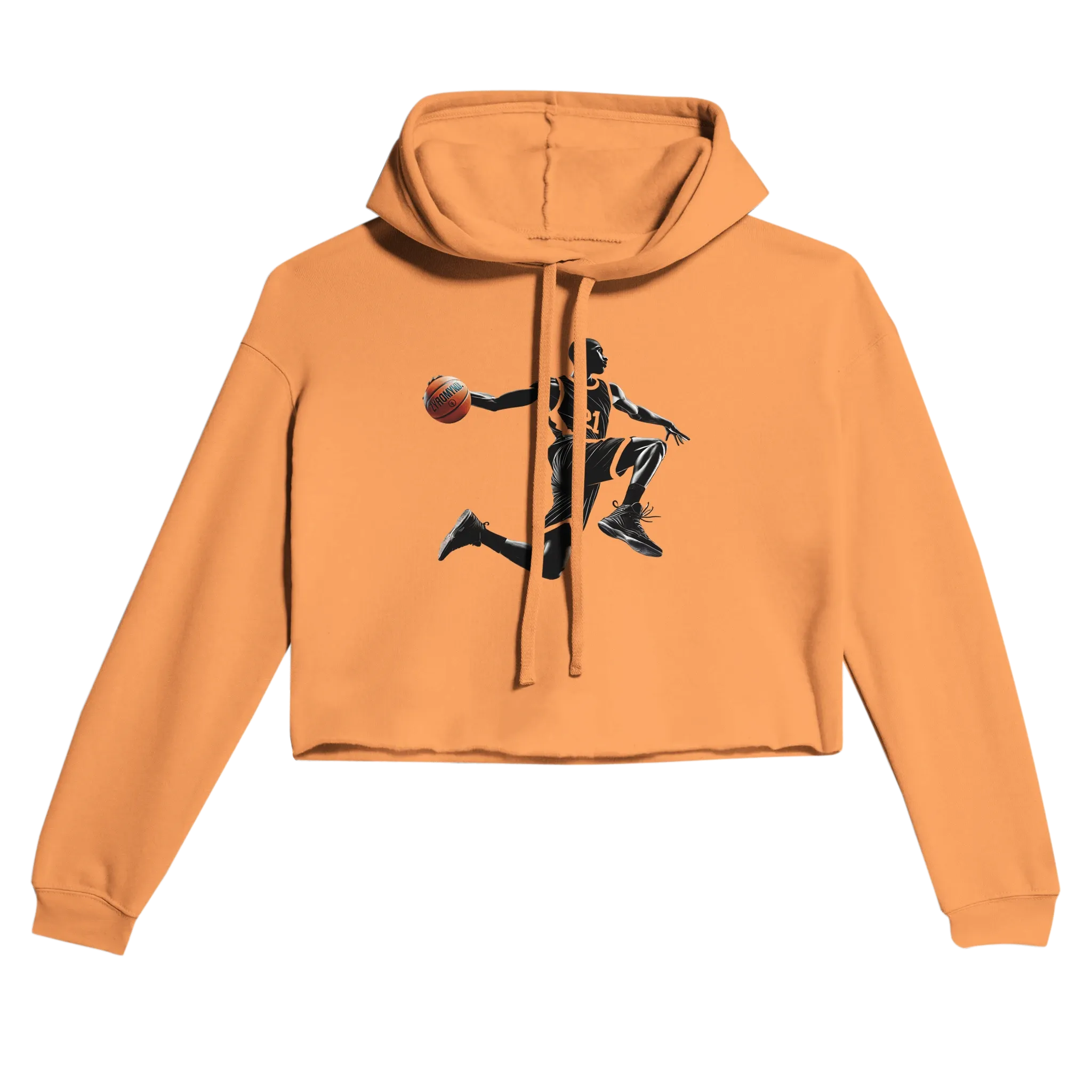 Basketball Player Mid-Air - Women's Cropped Hoodie | Bella   Canvas 7502