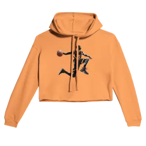 Basketball Player Mid-Air - Women's Cropped Hoodie | Bella   Canvas 7502