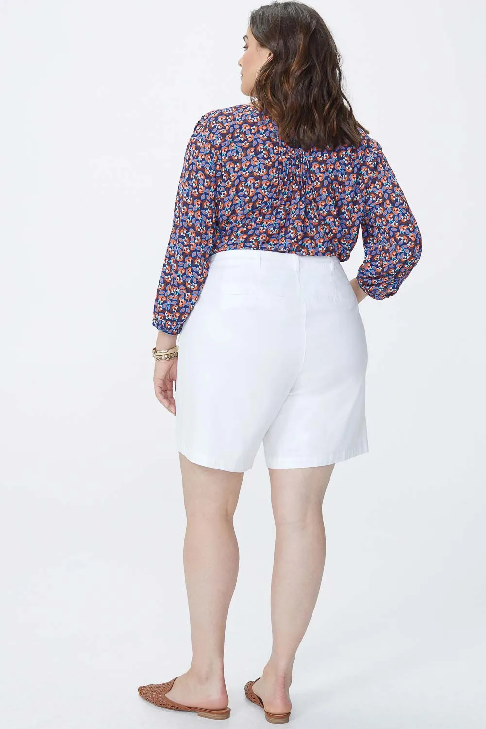 Bermuda Shorts In Plus Size - Optic White