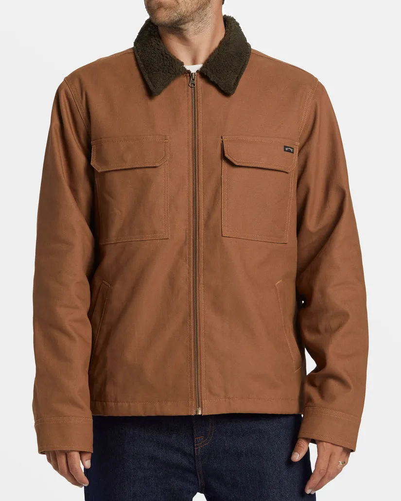 Billabong Barlow Sherpa Canvas Jacket - CAMEL