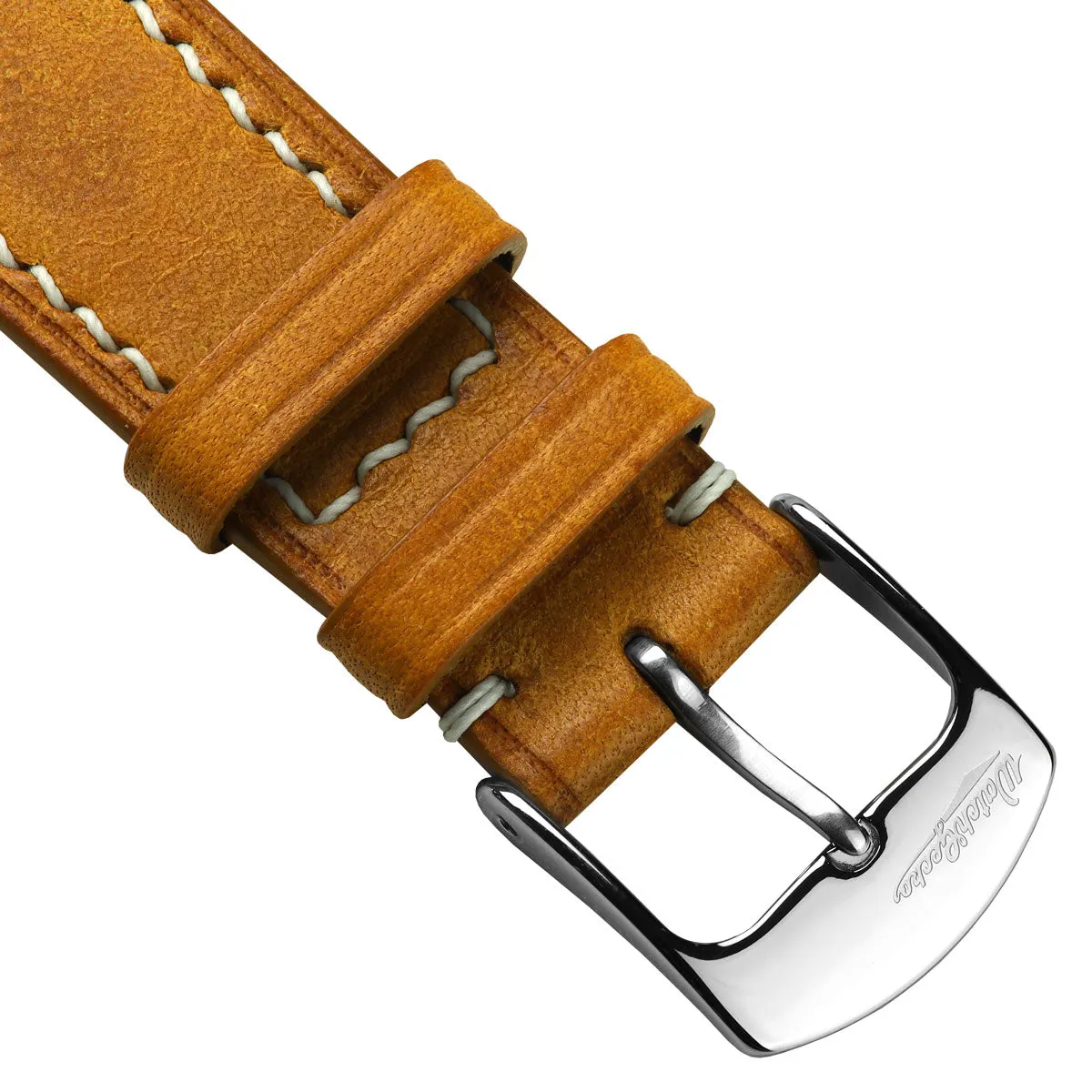 Bourton Hand-Stitched Genuine Italian Leather Watch Strap - Vintage Gold