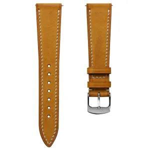 Bourton Hand-Stitched Genuine Italian Leather Watch Strap - Vintage Gold