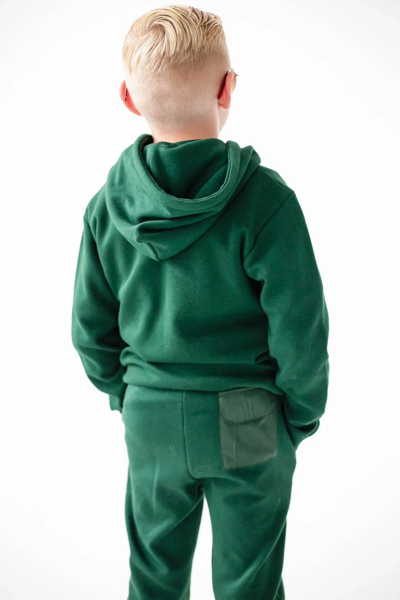 Boys Clark and Beau Emerald Green Hooded Tracksuit