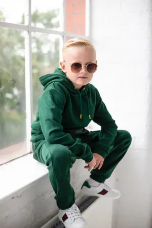 Boys Clark and Beau Emerald Green Hooded Tracksuit