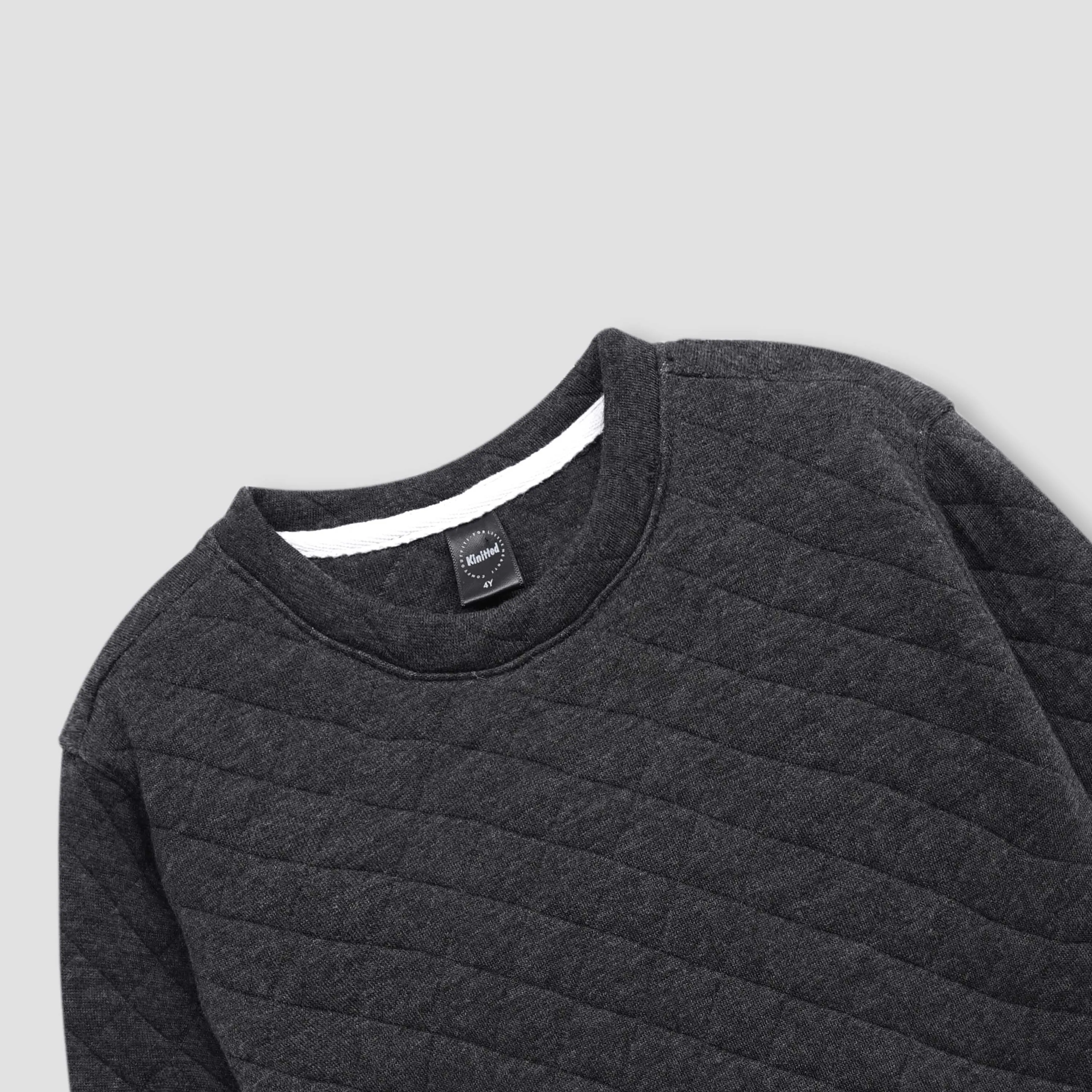 Charcoal quilting Sweatshirt for Kids