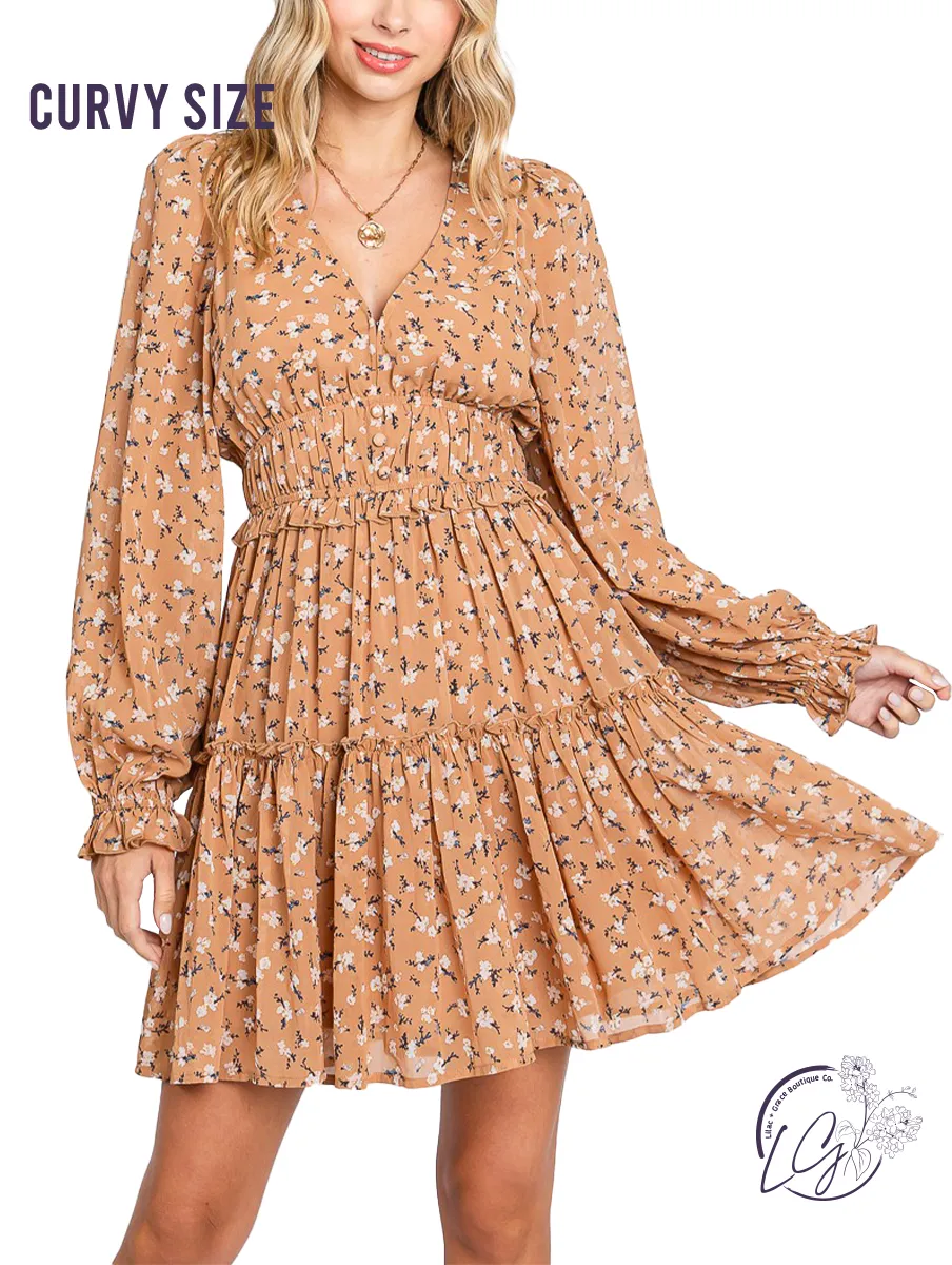 Curvy Sunny Day Floral Dress