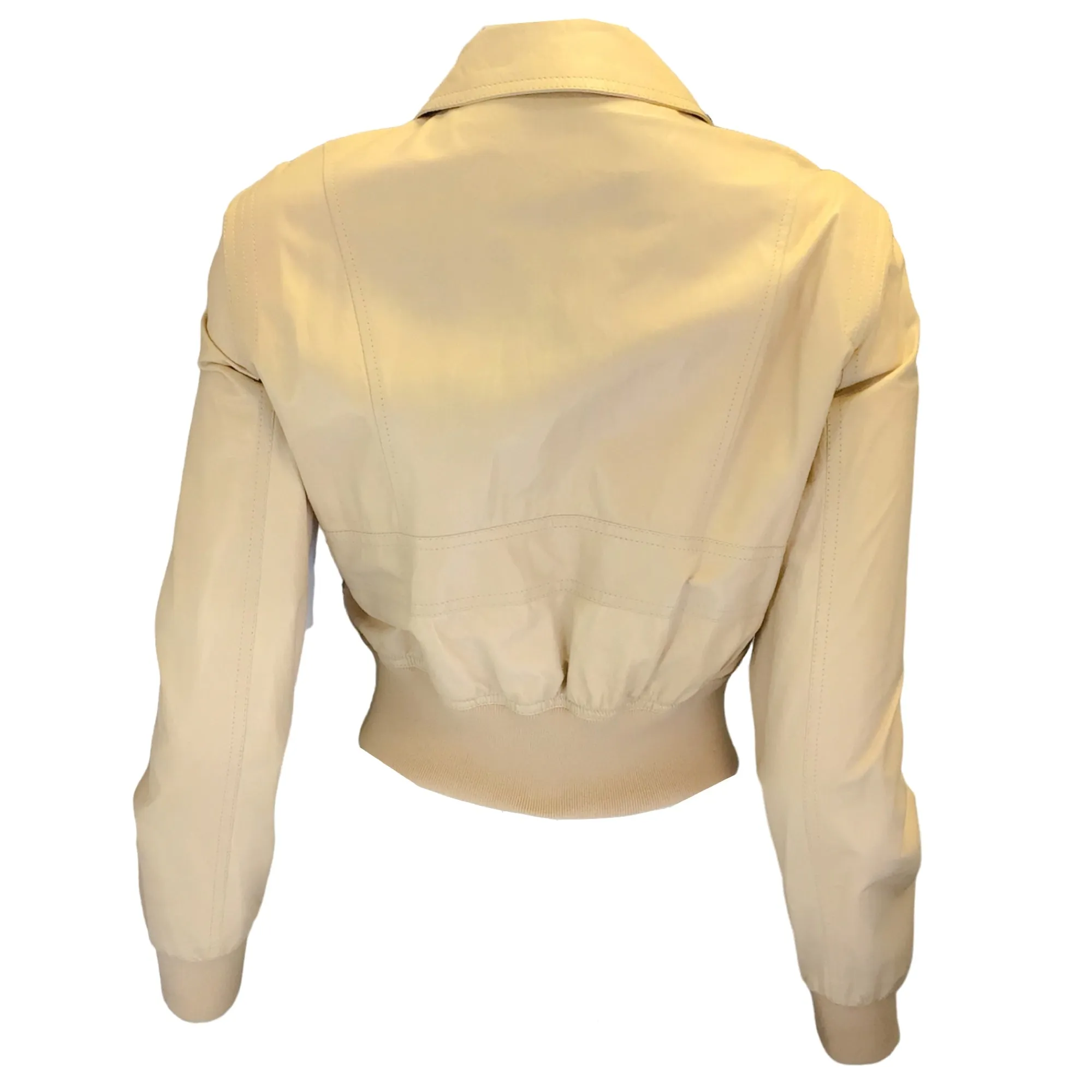 Drome Ivory Lambskin Leather Jacket