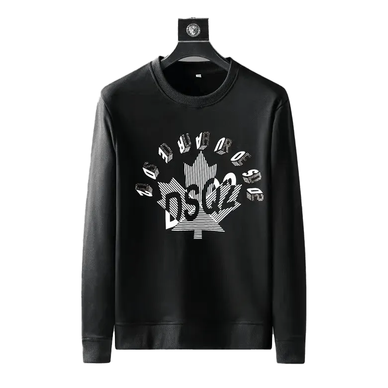 DSQ Exquisite Logo Shimmer Cotton Men's Sweatshirt - Black