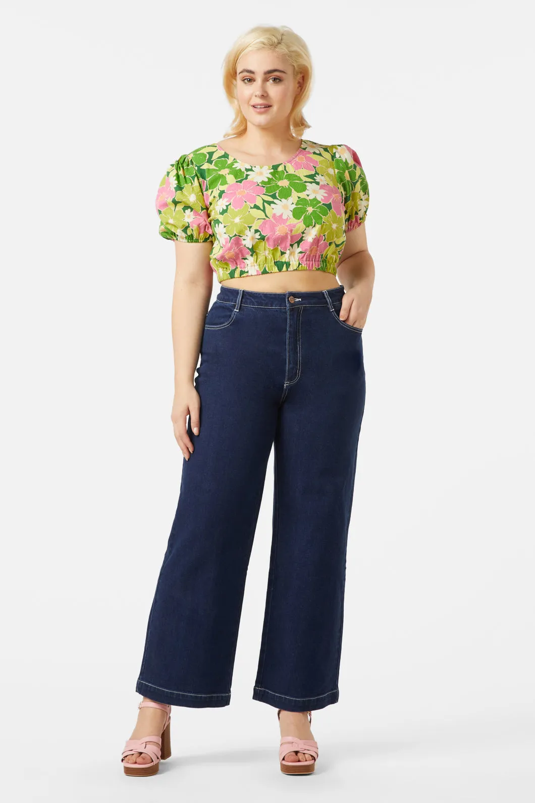 Edie Floral Cropped Top