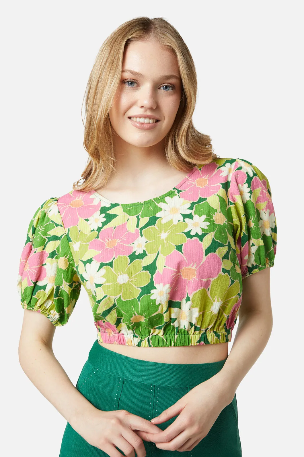 Edie Floral Cropped Top