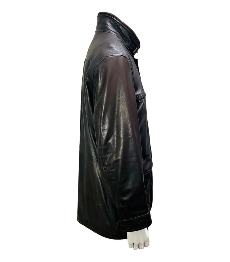 Fratelli Rossetti Leather Jacket. Size 56IT