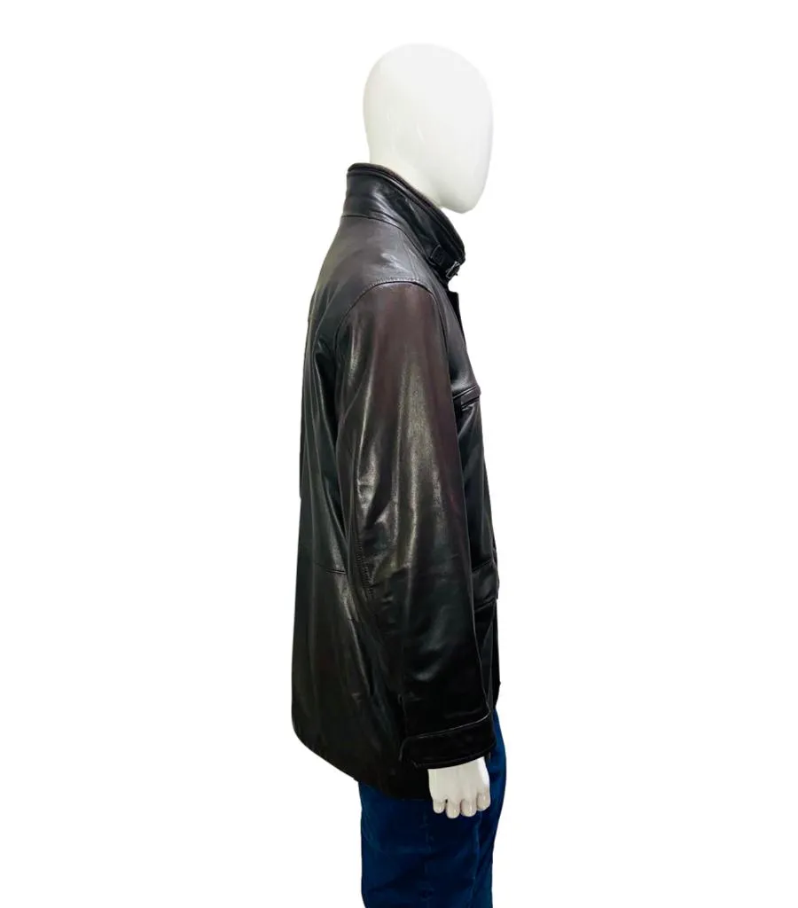 Fratelli Rossetti Leather Jacket. Size 56IT