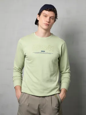 Front print green sweatshirt