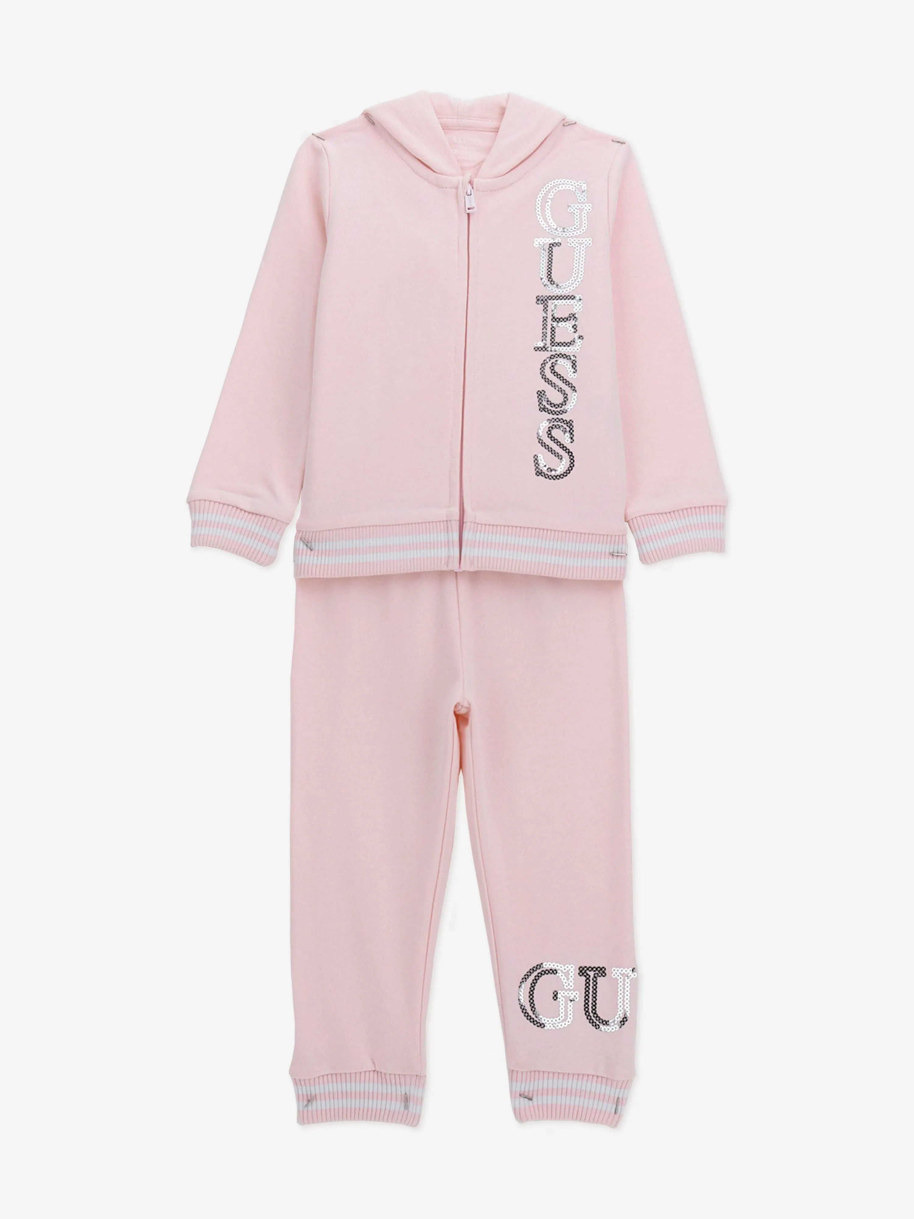 Guess Girls Logo Tracksuit in Pink