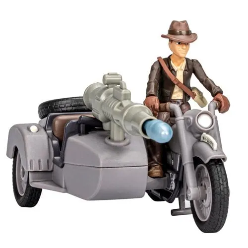 Indiana Jones Worlds of Adventure Indiana Jones with Motorcycle and Sidecar Action Figure Set