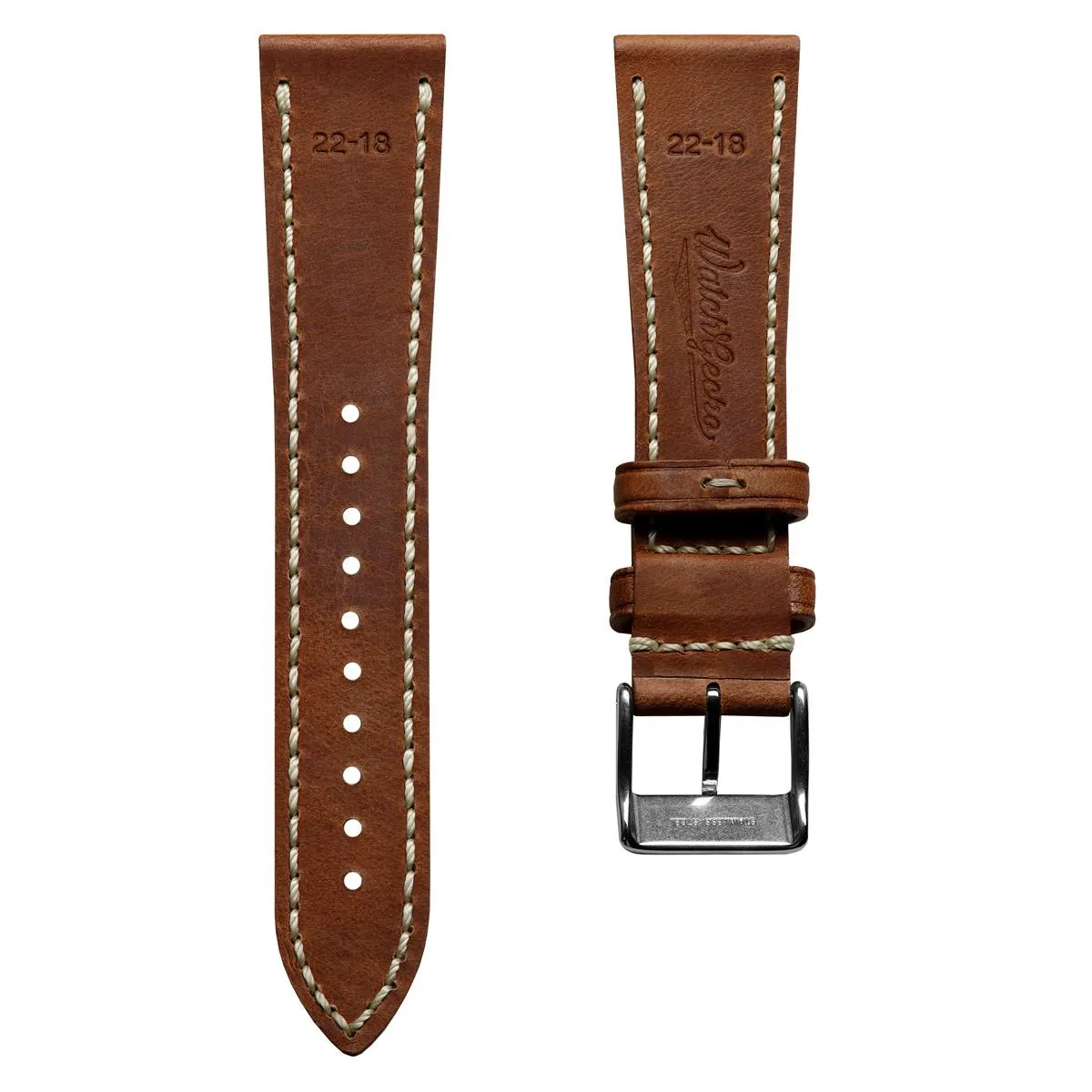 Lansdown Genuine Leather Watch Strap - Cognac