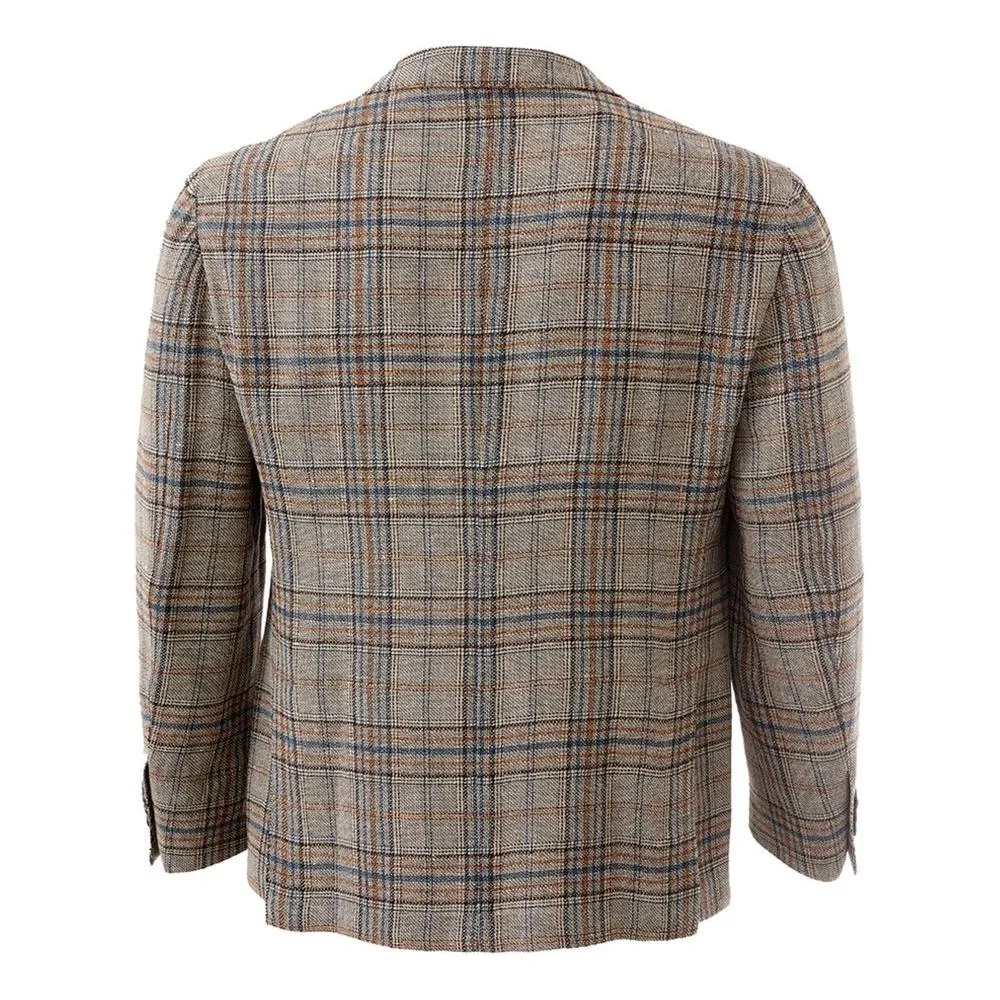 Lardini Elegant Multicolor Linen Jacket