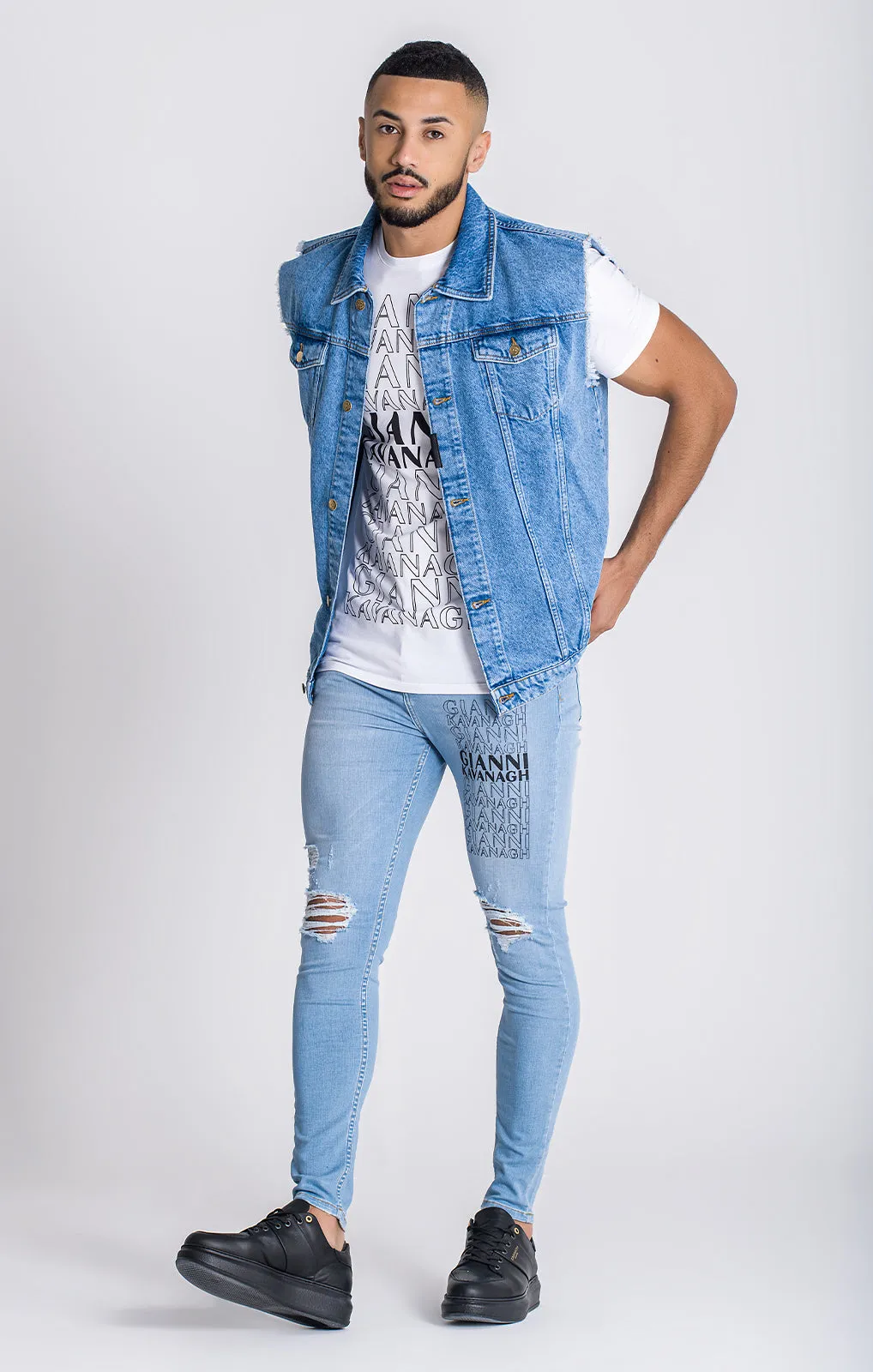 Light Blue Ego Denim Vest