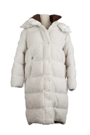 Long Down Faux Shearling Parka