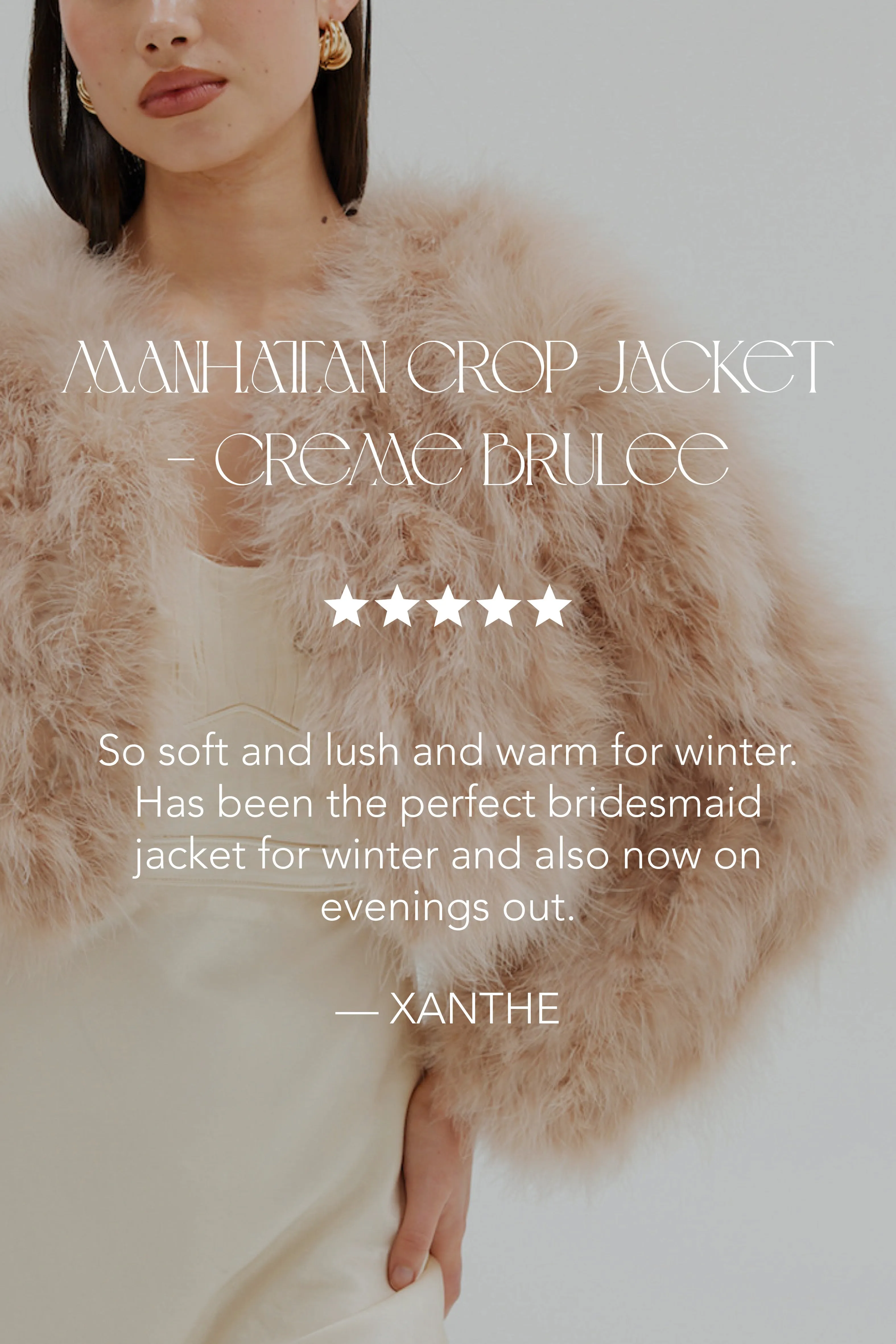 Manhattan Crop Jacket - Creme Brulee