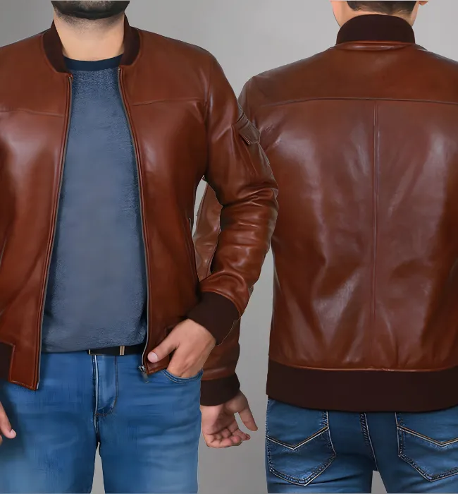 Mens Brown Leather Jacket