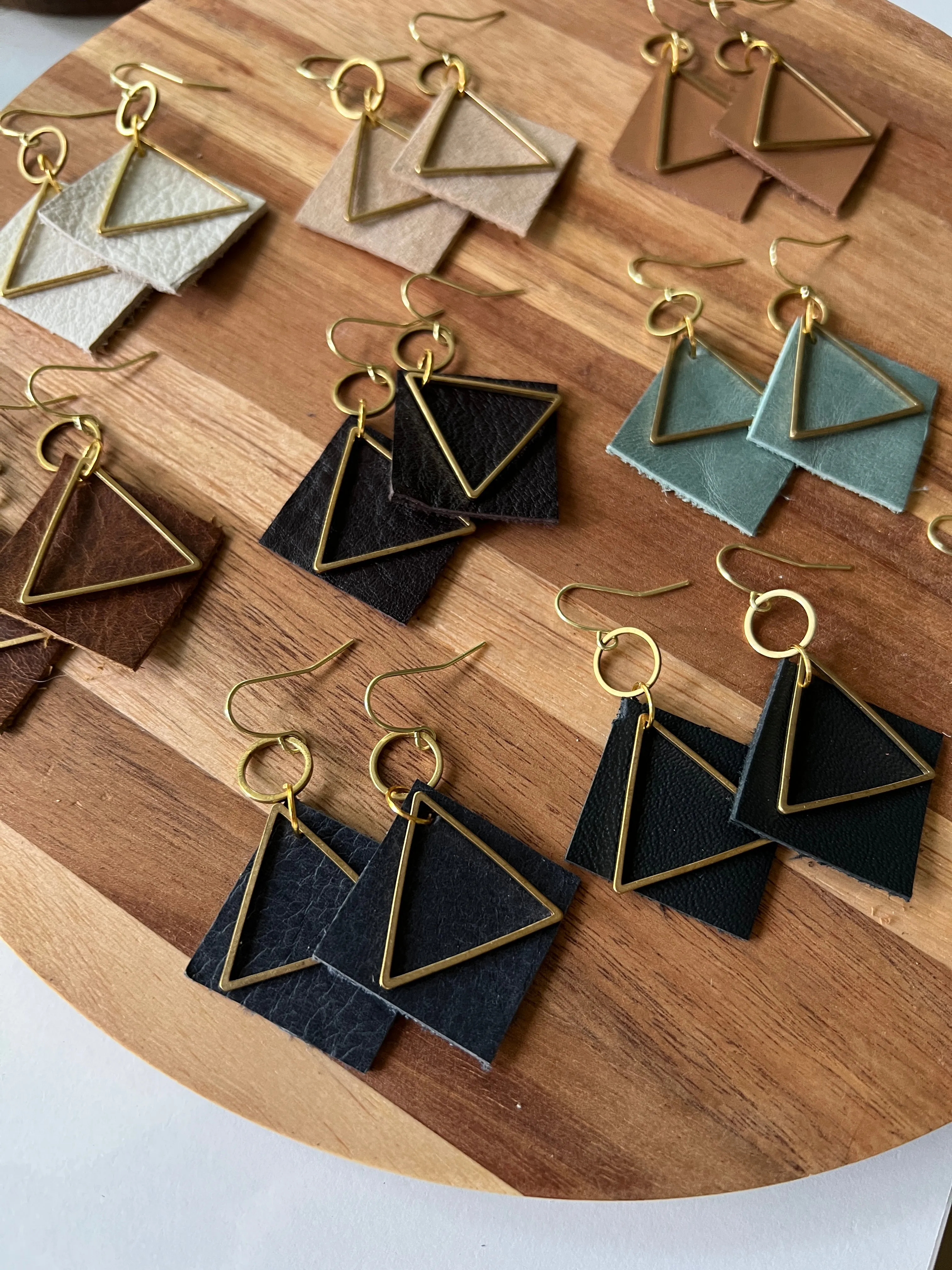 Noon | Leather Earrings