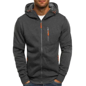 Outdoor leisure hoodies are hot selling cross-border, plush autumn jackets, fashionable long sleeved zippered running jackets