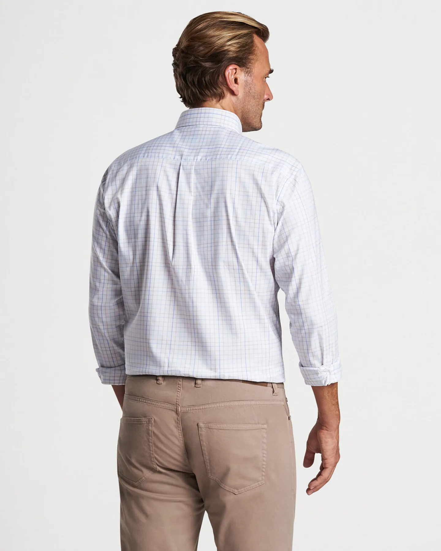 PATTEN CROWN LITE COTTON STRETCH SHIRT - WHITE