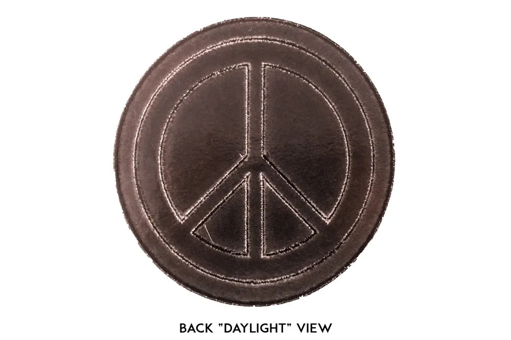 Peace Sign Reflective Iron On/Sew On Embroidered Patch