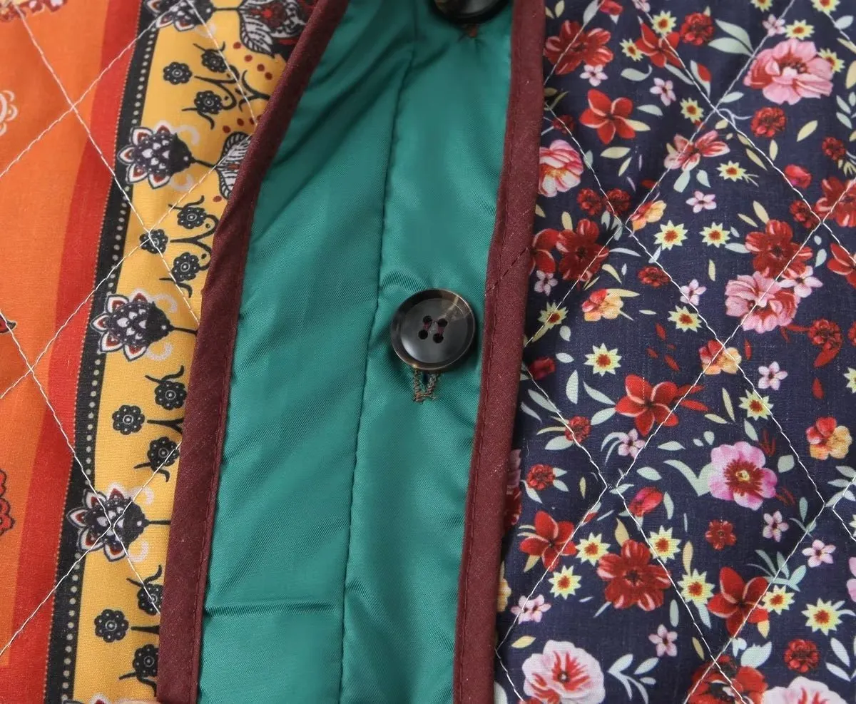 Pre Order:  Vintage Floral Quilted Jacket