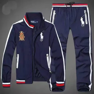 Ralpo Two Piece Cotton Designed Track Suit - NavyBlue