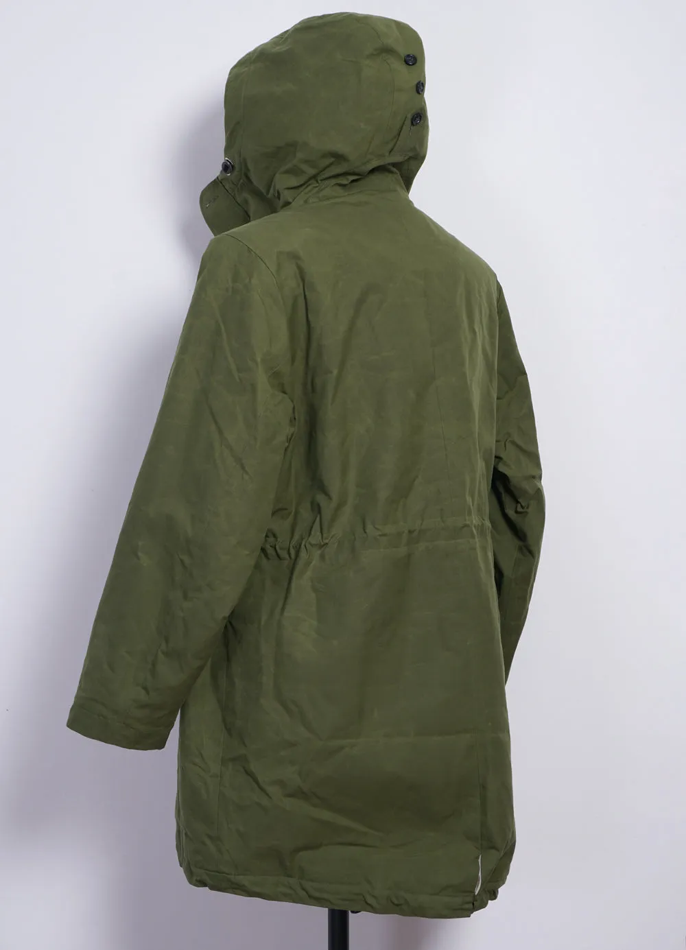 RASMUS 26-68-6 | Waxed Parka With Zipper | Fresh Olive