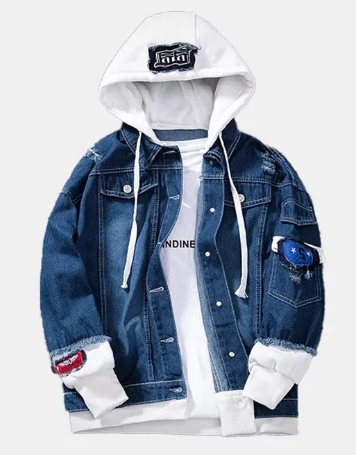 S Denim Hooded Jacket