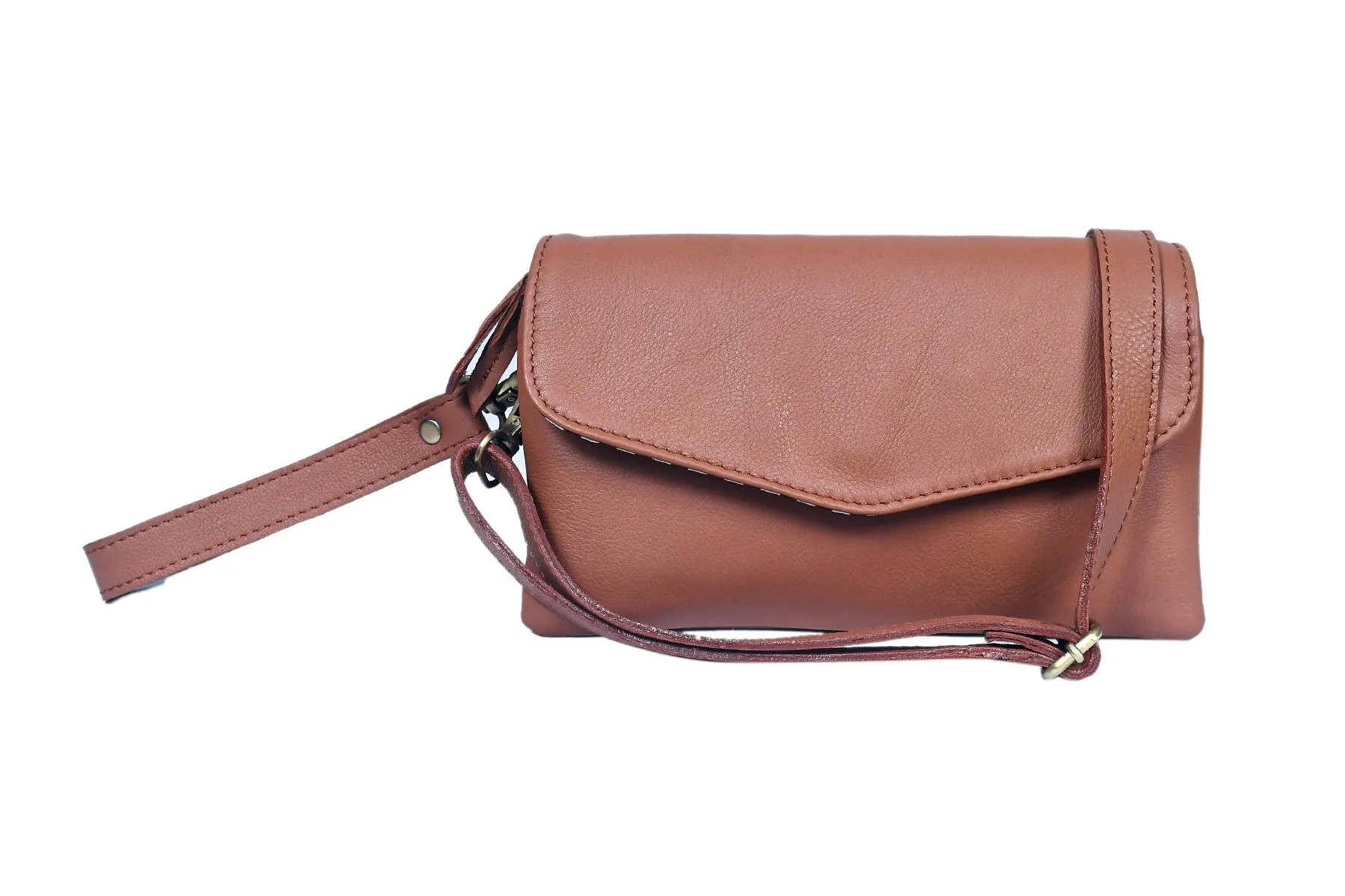 Tan Soft Leather Handmade Sling Bag - A Touch of Timeless Luxury, Art: BG-1585