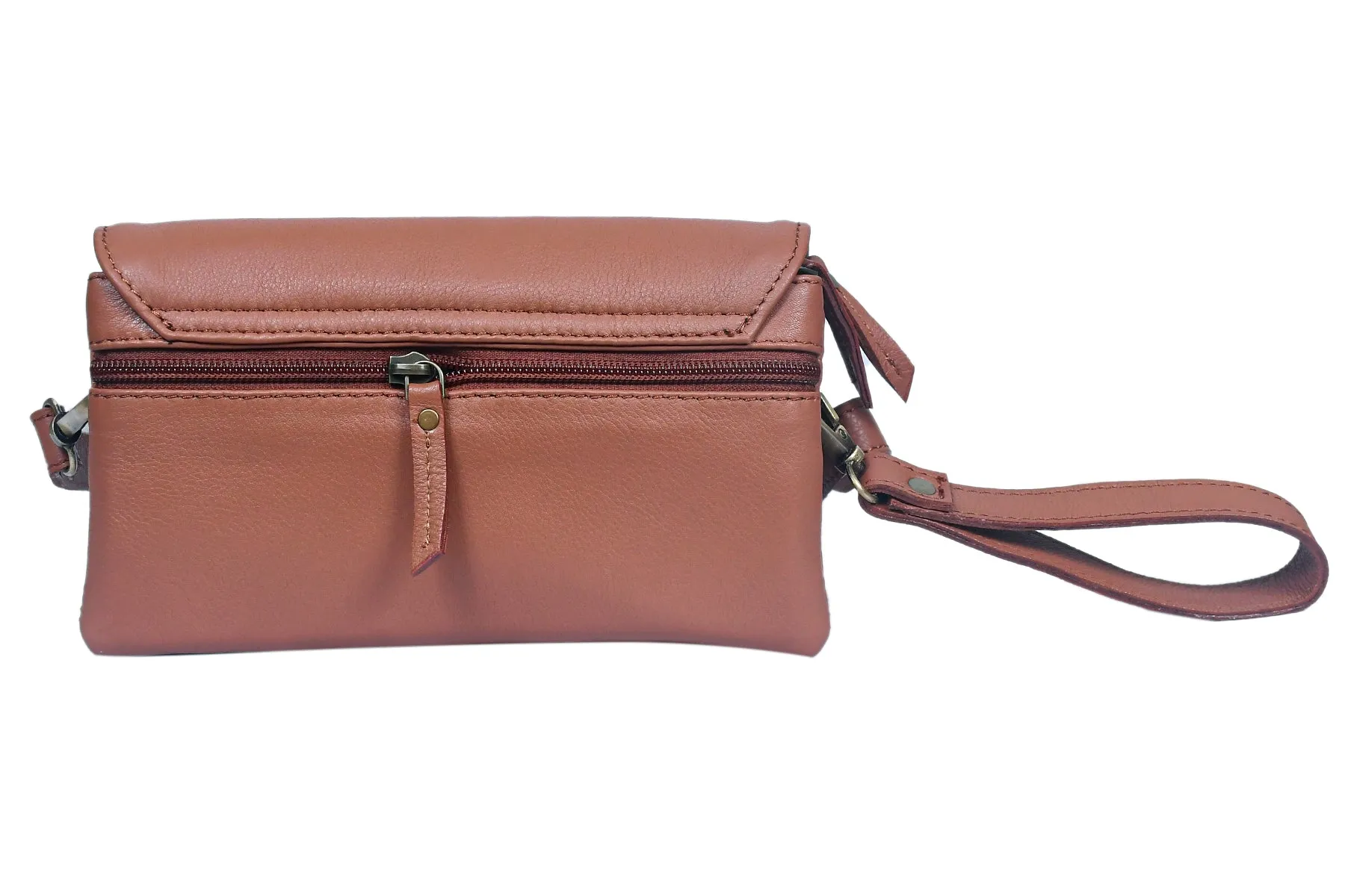 Tan Soft Leather Handmade Sling Bag - A Touch of Timeless Luxury, Art: BG-1585