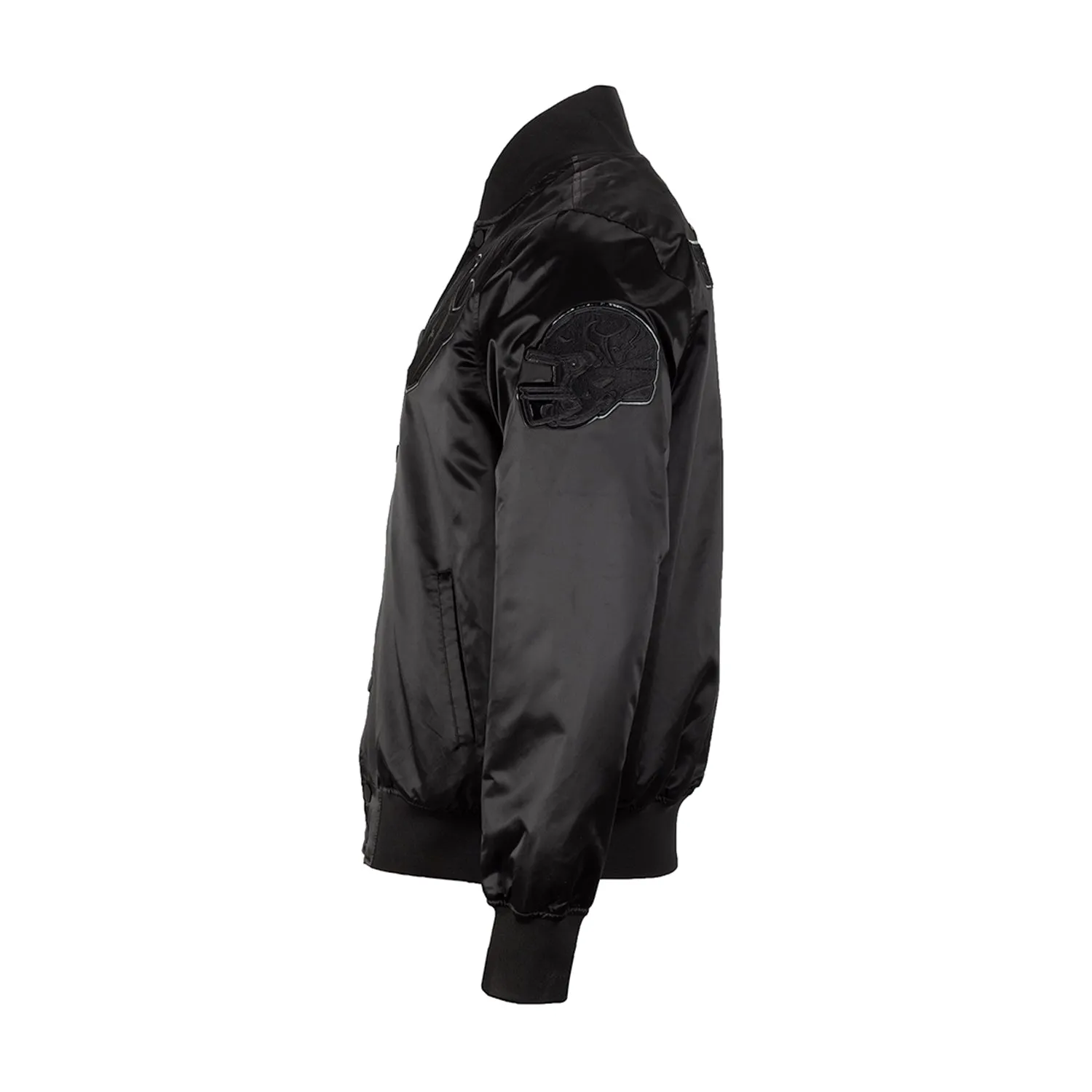 Texans Triple Black Satin Jacket - Mens