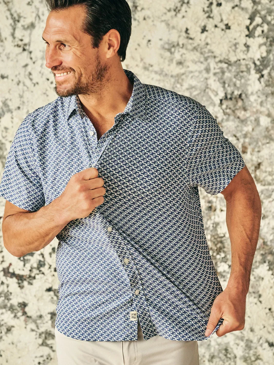 The Windward Shirt | Navy Geo