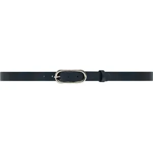 Timeless narrow belt in delicious leather quality / 16086 -  Dark blue