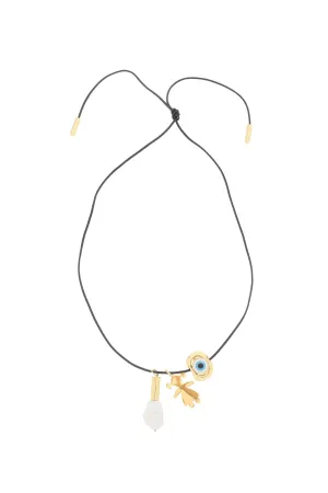 Timeless pearly necklace with charms