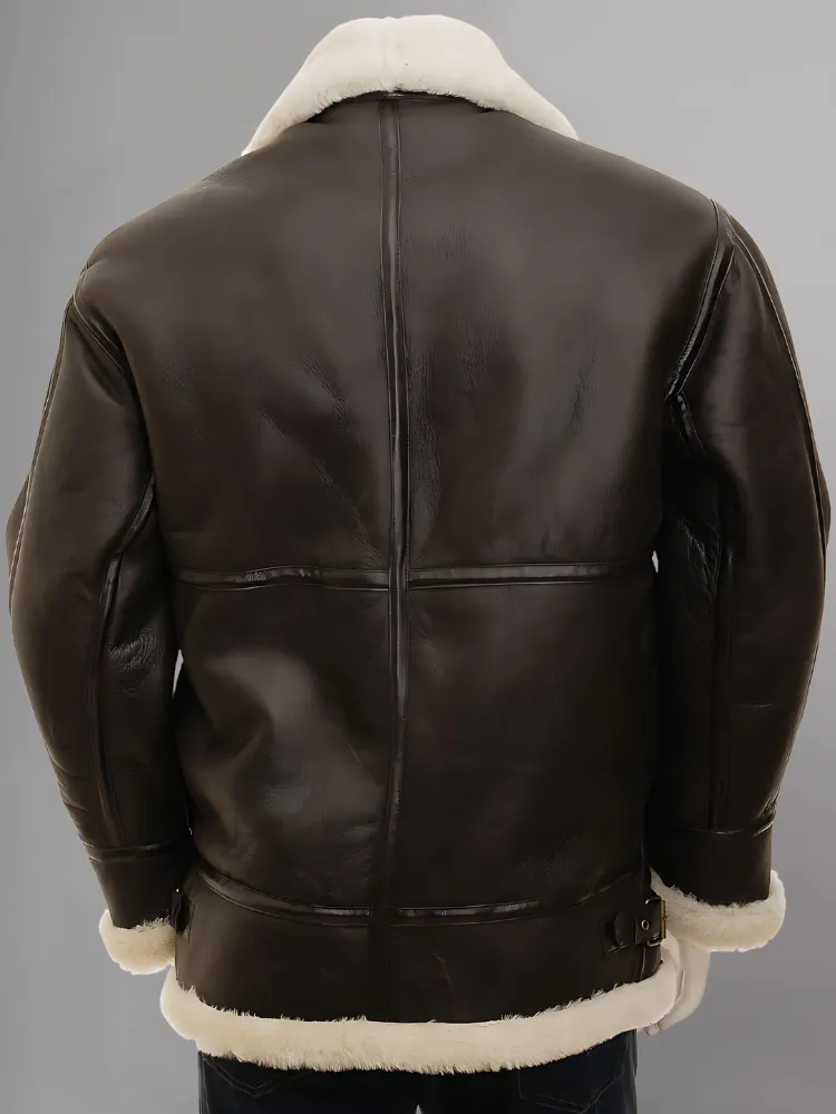 Winter Mens Leather Jacket Outwear Sheepskin Motorcycle Warm